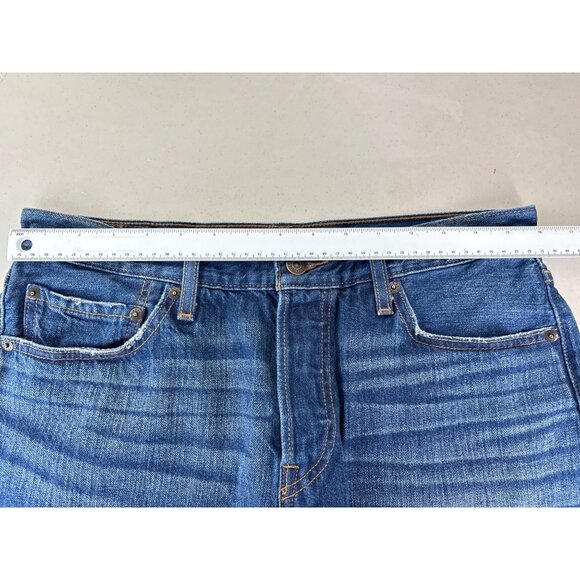 Levis Denim Frayed Hem Button Fly DIY Cut Off Shorts Size W30 - Picture 13 of 15